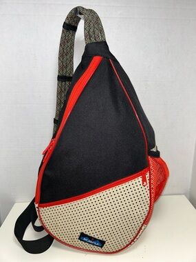 Kavu Paxton Rope Sling Crossbody Canvas Red Black Beige Polka Dot